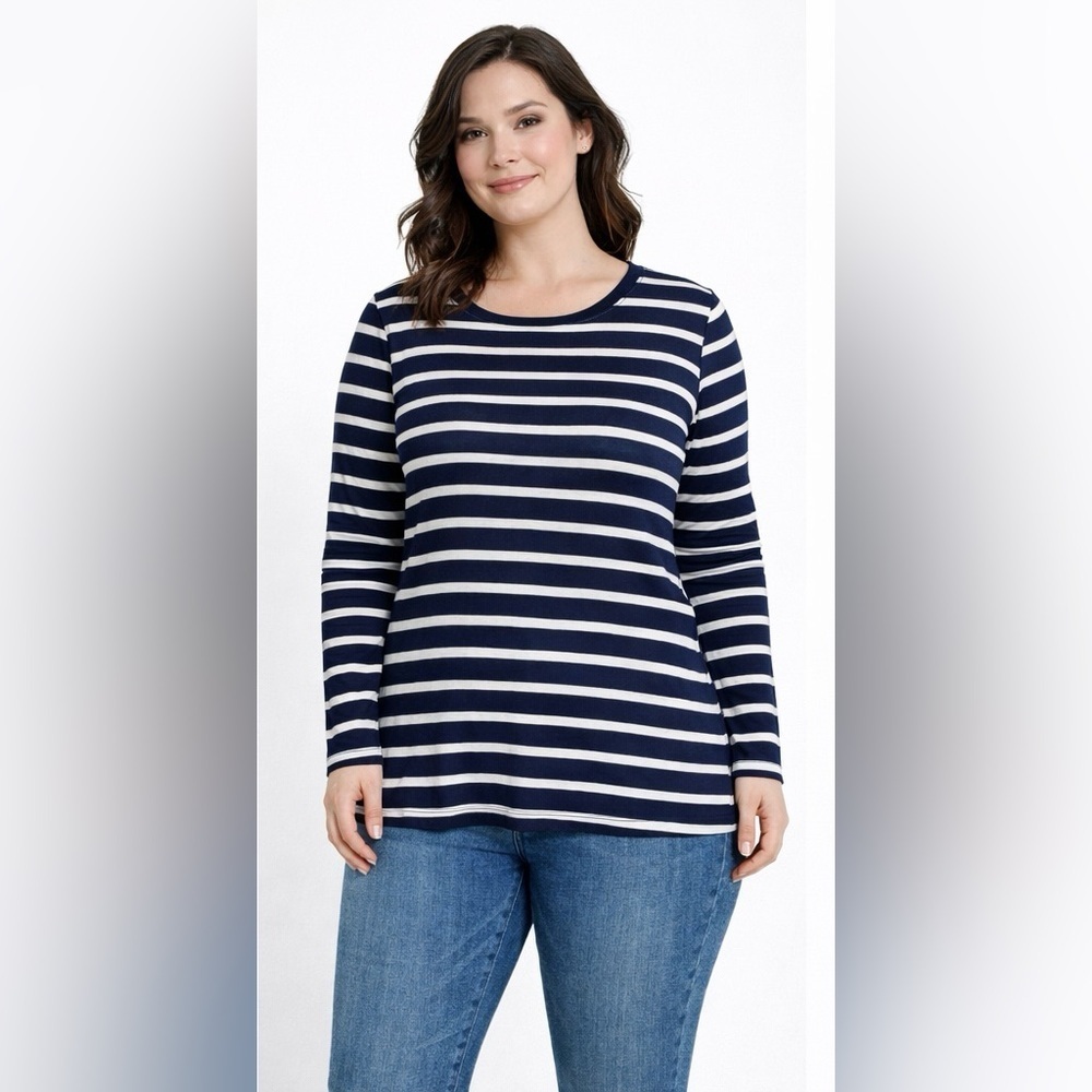 💙 Caslon Navy Stripe Top